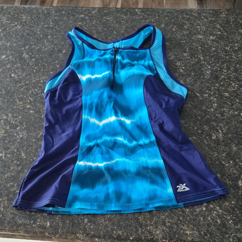 Women's Blue and Navy  Swim Tankini